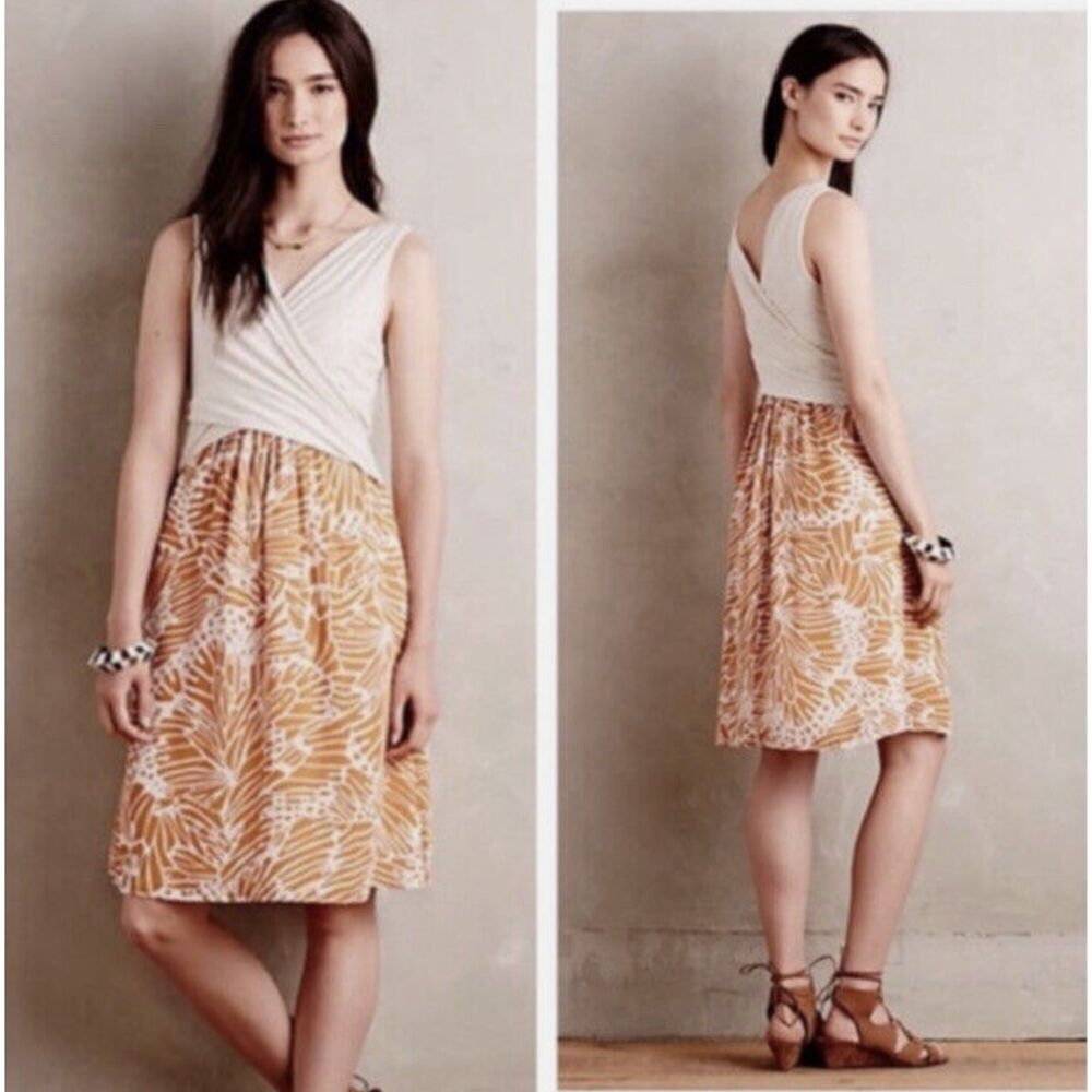 Anthropologie Amadi Lola Cross Wrap Dress Fits Small-Medium Contemporary Boho E8